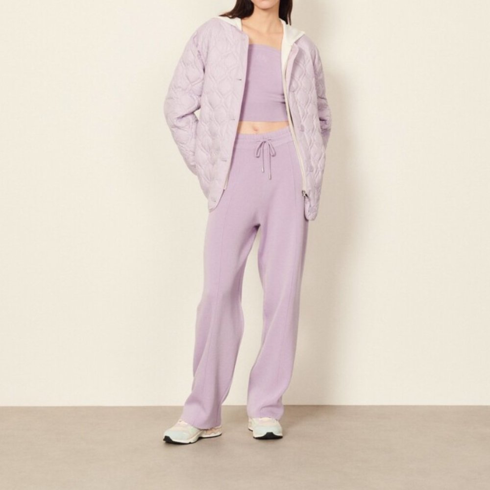 Sandro Renno Purple Wide Leg Sweatpants